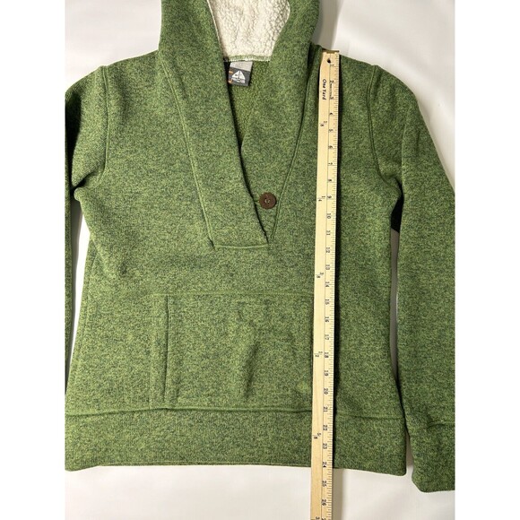 Nike ACG Hooded Sweater Women's Size Medium Green Sherpa Thermal Warm - Picture 8 of 14